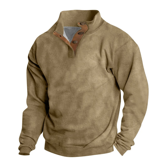Wedding Jackets for Men Long Sleeve Mock Neck Warm Pullover for Men Lapel Collar Solid Color Winter Lightweight Sweater for Men Button up Windbreaker Dressy Shirts for Men Brown 2Xl