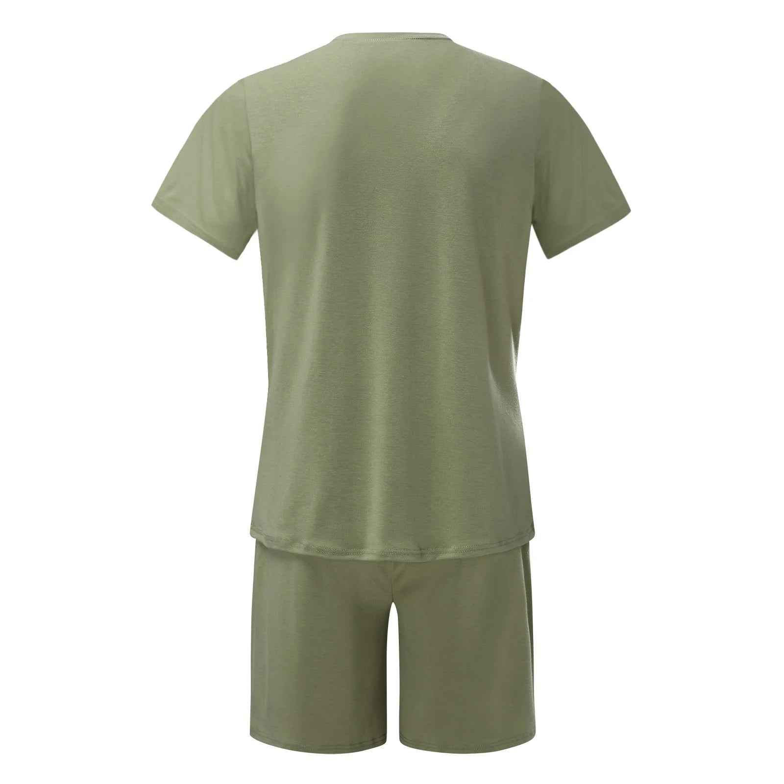 Men'S Short Sleeve T-Shirt and Shorts Set Sport Casual Crew Neck Muscle Sportswear 2 Piece Tracksuit Summer Outfits