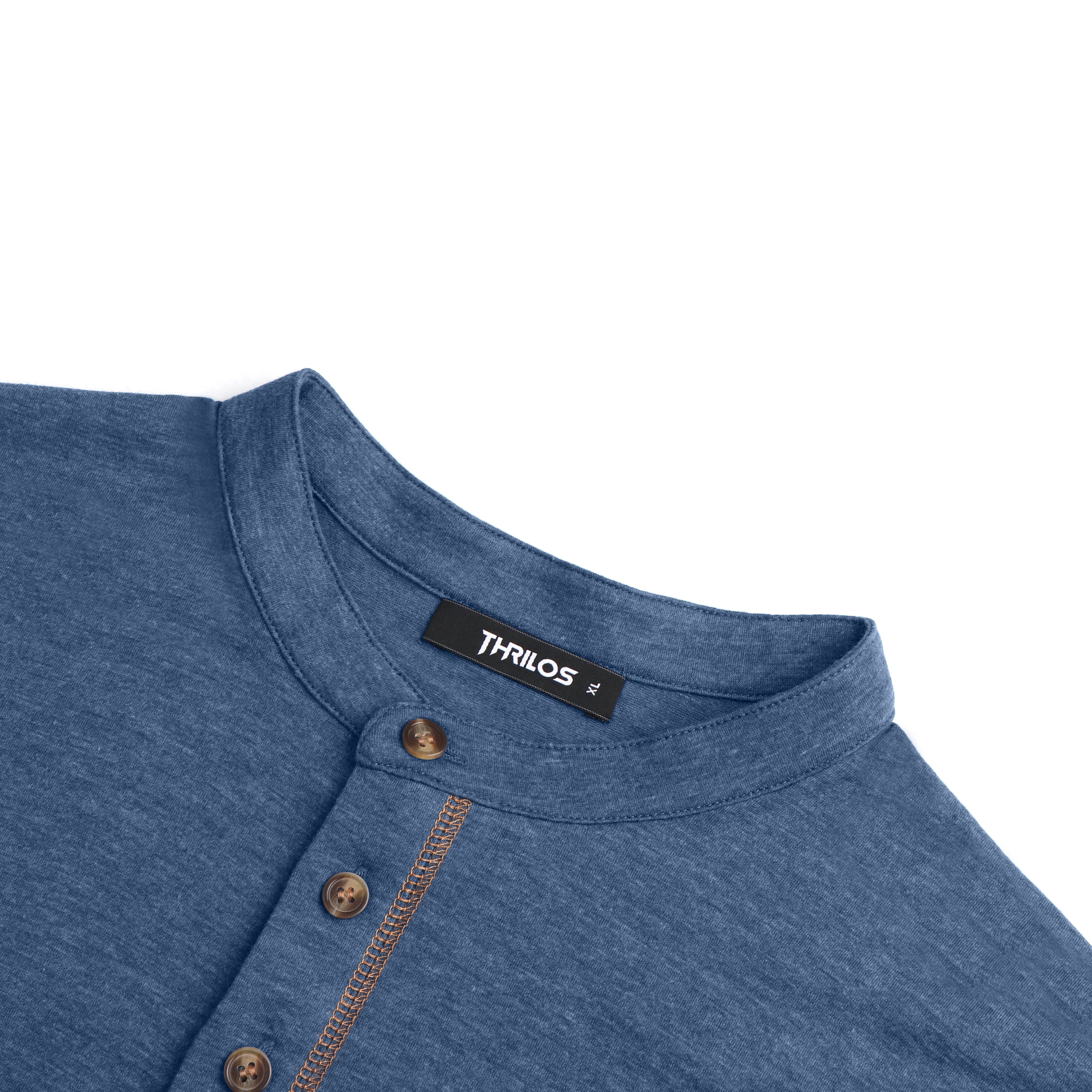 Mens Henley Shirts Short Sleeve Casual Tops Lightweight Pullover Shirt Button Cotton T Shirt with Pocket